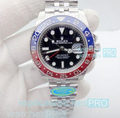 Clean Factory Swiss 3285 Rolex GMT-Master II 40mm Watch Super Clone Pepsi GMT